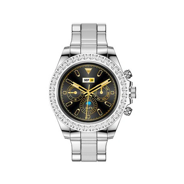 Fire-Boltt Blizzard Ultra 32.5mm (1.28) Premium Luxury Smartwatch - Silver - Silver
