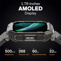 Fire-Boltt Cobra 1.78" AMOLED Army Grade Build Smartwatch - Active Black - Active Black
