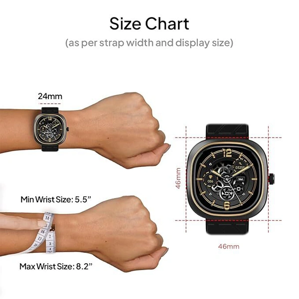 Fire-Boltt Collide 1.32" Display Smartwatch - Brown - Brown