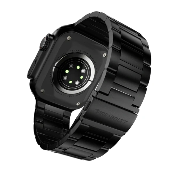 Fire-Boltt Dapper’s 54.61 mm IPS Big Screen Smartwatch - Titanium Beige Chain - Titanium Beige Chain