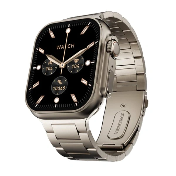 Fire-Boltt Dapper’s 54.61 mm IPS Big Screen Smartwatch - Titanium Beige Chain - Titanium Beige Chain