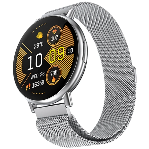 Fire-Boltt Destiny 1.39'' Stainless Steel Smartwatch - Silver - Silver