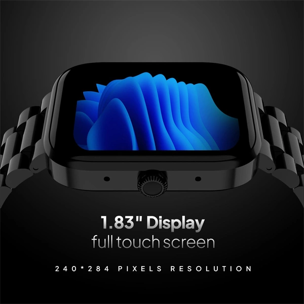 Fire-Boltt Encore Stainless Steel Smart Watch With 1.83” Full Touch Screen Display - Silver - Silver