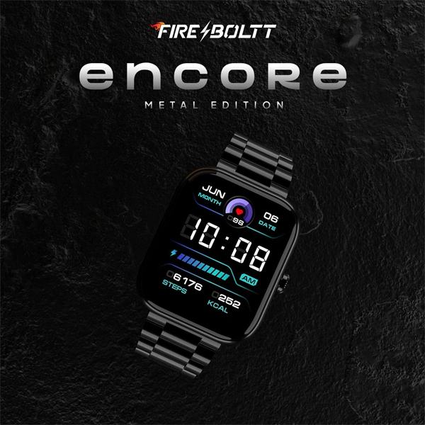 Fire-Boltt Encore Stainless Steel Smart Watch With 1.83” Full Touch Screen Display - Silver - Silver