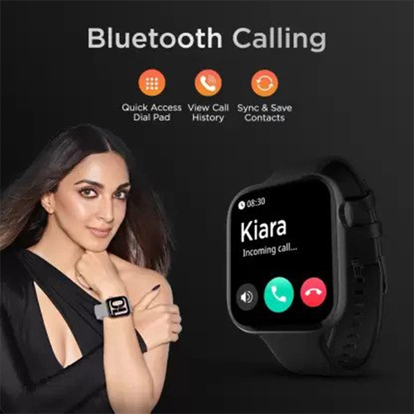 Fire-Boltt Fighter 1.81 Inch Bluetooth Calling Smartwatch with AI Voice Assistant - Blue - Blue