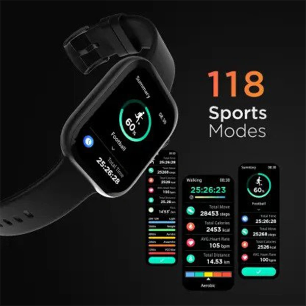 Fire-Boltt Fighter 1.81 Inch Bluetooth Calling Smartwatch with AI Voice Assistant - Blue - Blue