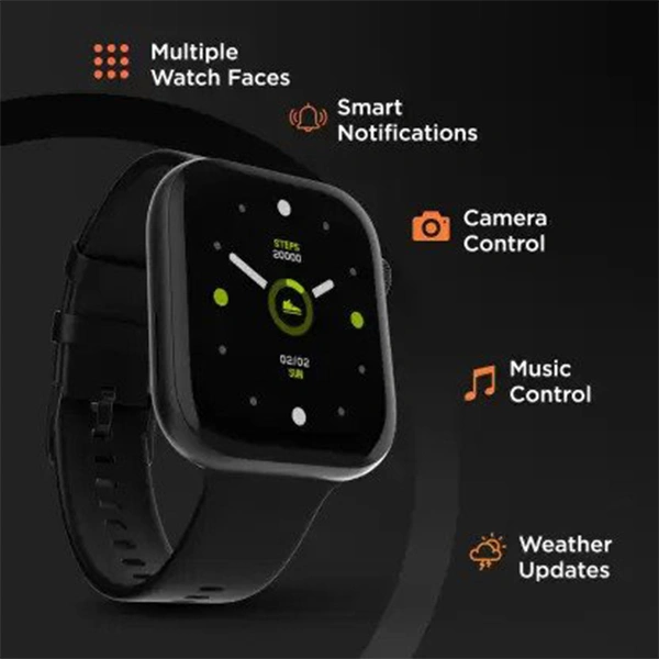 Fire-Boltt Fighter 1.81 Inch Bluetooth Calling Smartwatch with AI Voice Assistant - Blue - Blue