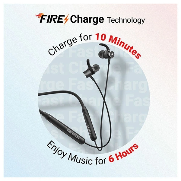 Fire-Boltt Fire Band Pro 301 Wireless Neckband - Blue - Blue