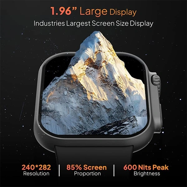 Fire-Boltt Gladiator 1.96" Biggest Display Smart Watch with Bluetooth Calling - Gold Black Silicon - Gold Black Silicon