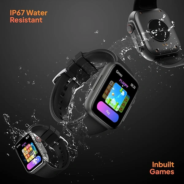 Fire-Boltt Gladiator 1.96" Biggest Display Smart Watch with Bluetooth Calling - Gold Black Silicon - Gold Black Silicon