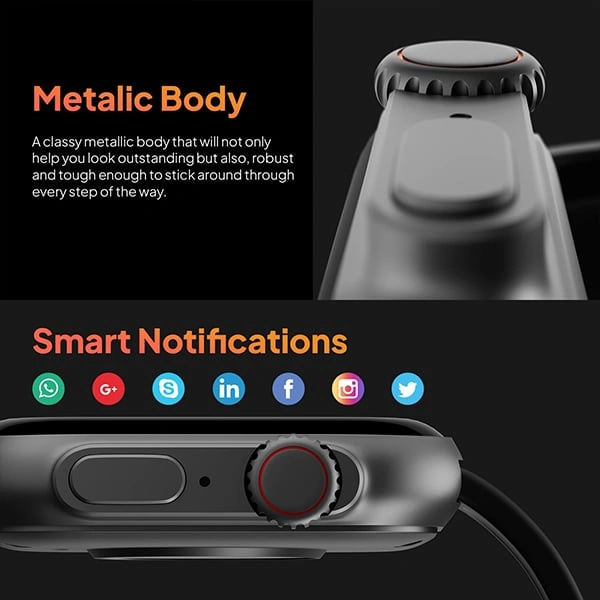 Fire-Boltt Gladiator 1.96" Biggest Display Smart Watch with Bluetooth Calling - Gold Black Silicon - Gold Black Silicon