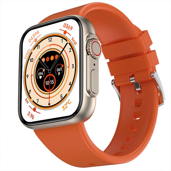 Fire-Boltt Gladiator 1.96" Biggest Display Smart Watch with Bluetooth Calling - Orange - Orange