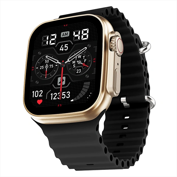 Fire-Boltt Gladiator 1.96" Biggest Display Smart Watch with Bluetooth Calling - Aqua Loop Gold Black - Aqua Loop Gold Black
