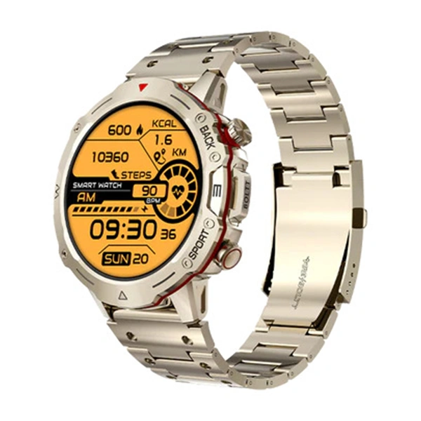 Fire-Boltt Grenade Bsw137 Bluetooth Calling 1.39 Inch Smart Watch - Gold Steel - Gold Steel
