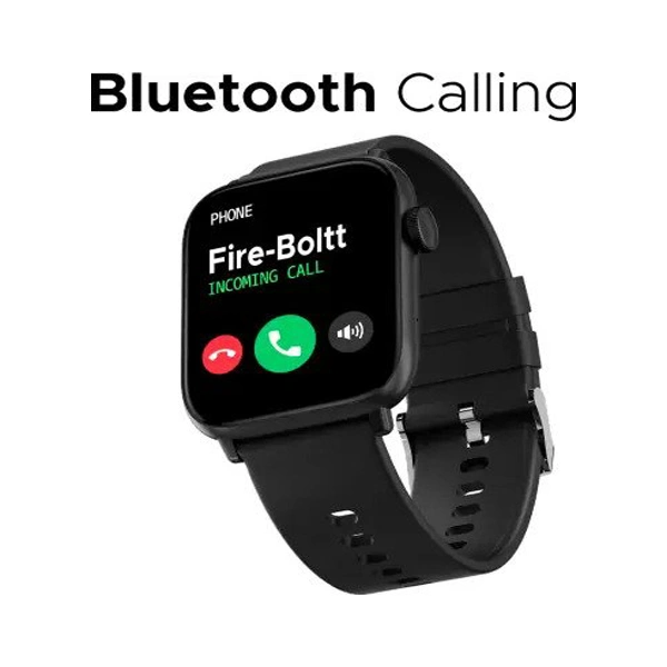 Fire-Boltt Hercules 1.83" Inch BT Calling With Voice Assist Smart Watch - Black - Black