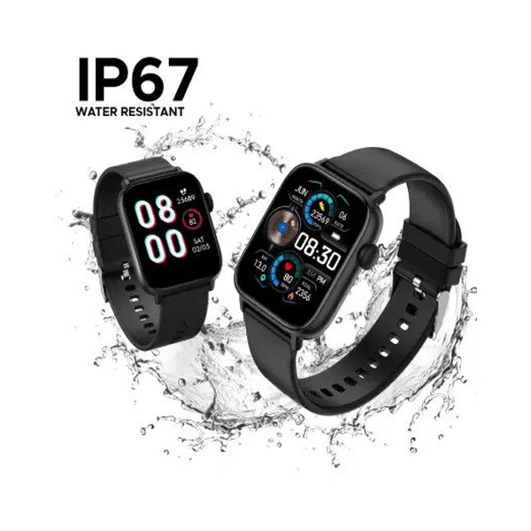 Fire-Boltt Hercules 1.83" Inch BT Calling With Voice Assist Smart Watch - Black - Black
