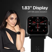 Fire-Boltt Hercules 1.83" Inch BT Calling With Voice Assist Smart Watch - Black - Black