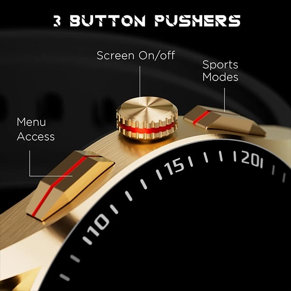 Fire-Boltt Invincible Plus Smartwatch with Bluetooth Calling - Black Velvet - Black Velvet