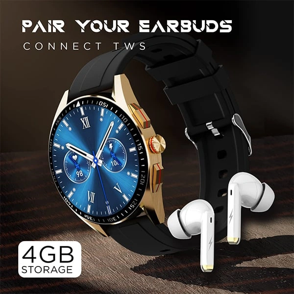 Fire-Boltt Invincible Plus Smartwatch with Bluetooth Calling - Black Velvet - Black Velvet
