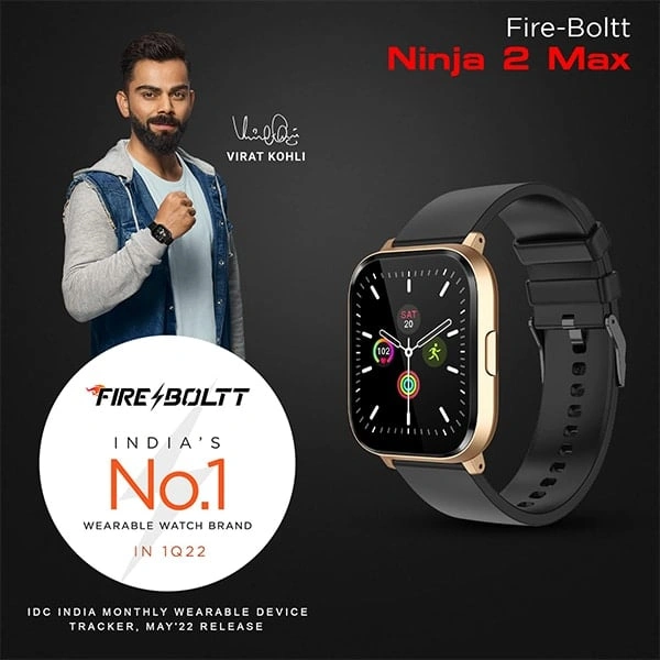 Fire-Boltt Ninja 2 Max Smartwatch - Rose Gold - Rose Gold