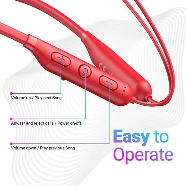 Fire-Boltt Ninja Pro 201 Bluetooth Neckband - Red - Red