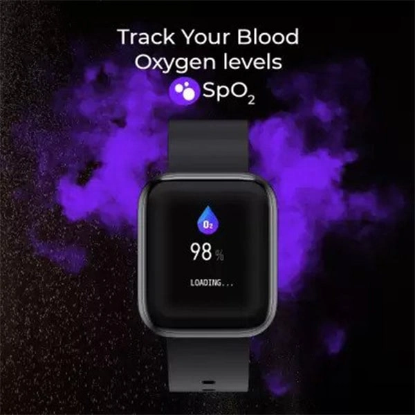 Fire-Boltt Ninja touch SpO2 Smartwatch - Black - Black