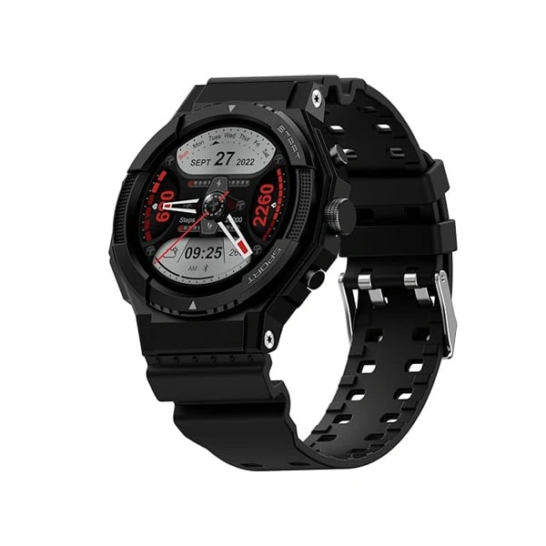 Fire-Boltt Quest 1.39" Full Touch GPS Tracking Smart Watch - Black - Black