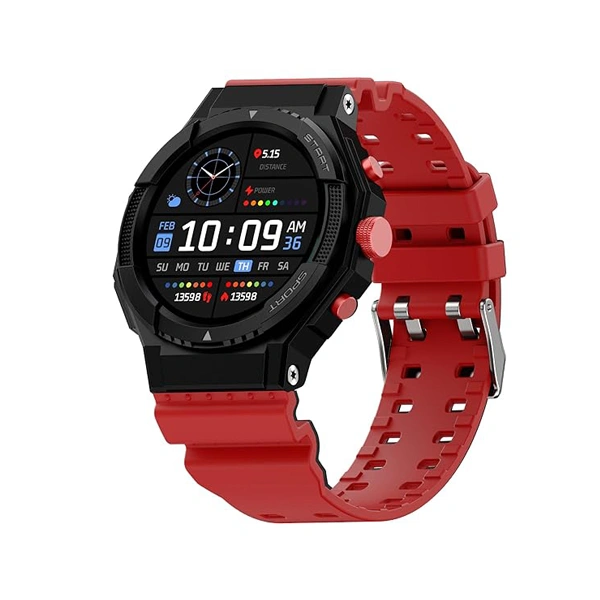 Fire-Boltt Quest 1.39" Full Touch GPS Tracking Smart Watch - Red Black - Red Black