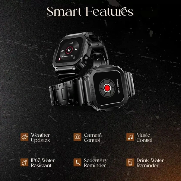 Fire-Boltt Retro 39.1mm (1.54) Display Smartwatch - Black - Black