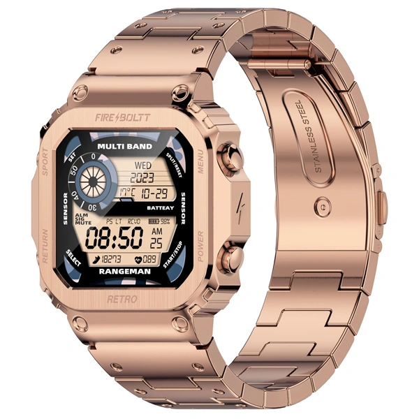 Fire-Boltt Retro 39.1mm (1.54) Display Smartwatch - Rose Gold - Rose Gold