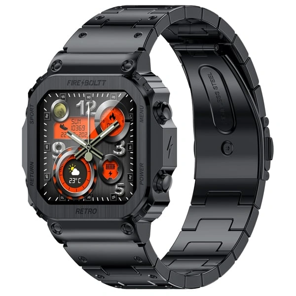 Fire-Boltt Retro 39.1mm (1.54) Display Smartwatch - Silver - Silver