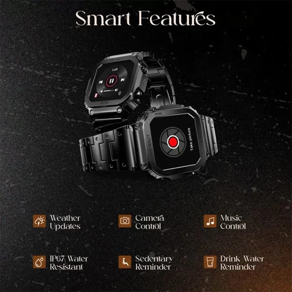 Fire-Boltt Retro 39.1mm (1.54) Display Smartwatch - Silver - Silver