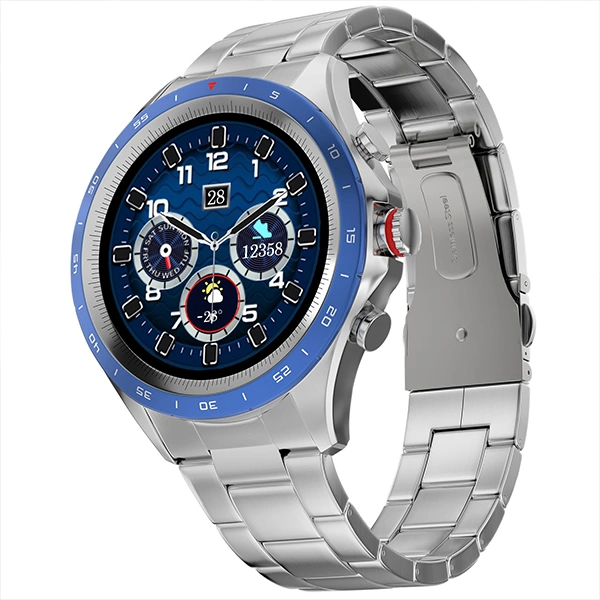 Fire-Boltt Solace Luxury Stainless Steel Smart Watch - Blue - Blue