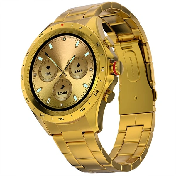 Fire-Boltt Solace Luxury Stainless Steel Smart Watch - Blue - Blue