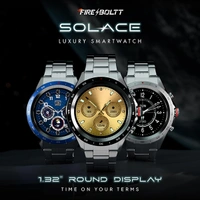 Fire-Boltt Solace Luxury Stainless Steel Smart Watch - Blue - Blue