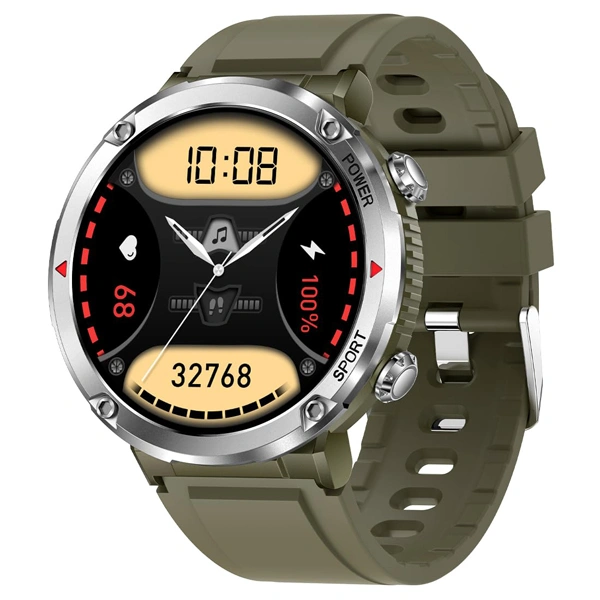 Fire-Boltt Sphere 1.6" Sporty Rugged Smartwatch - Silver Green - Silver Green