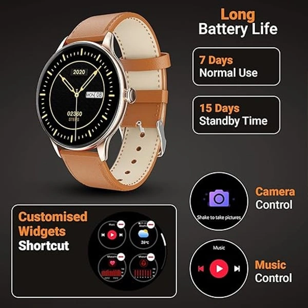 Fire-Boltt Terra Super Amoled Display Spo2 Smart Watch - Black - Black