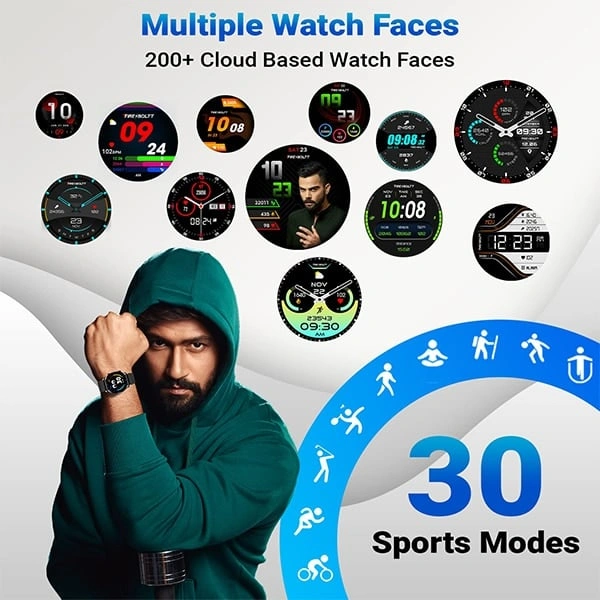 Fire-Boltt Thunder Bluetooth Calling 1.32 Inch Smartwatch with SpO2