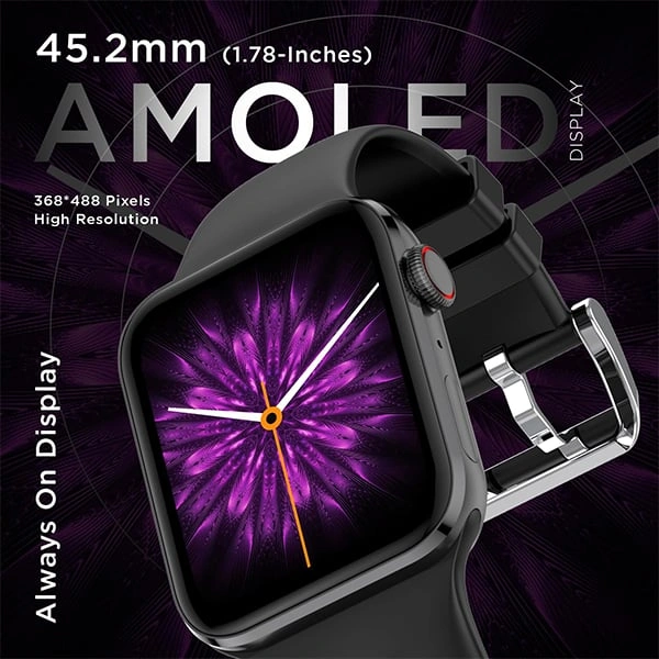Fire-Boltt Visionary 1.78" AMOLED Smartwatch - Steel Silver - Steel Silver