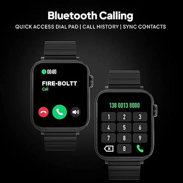 Fire-Boltt Visionary Ultra 1.78" AMOLED, Stainless Steel Luxury Smart Watch - Black - Black
