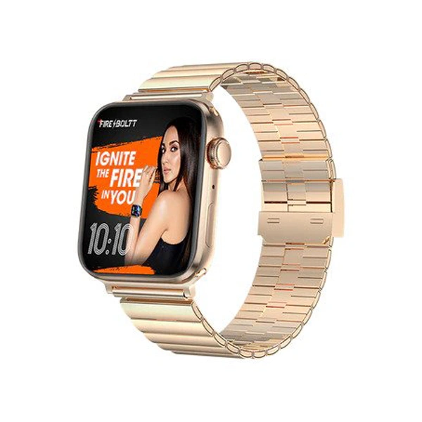 Fire-Boltt Visionary Ultra 1.78" AMOLED, Stainless Steel Luxury Smart Watch - Gold - Gold