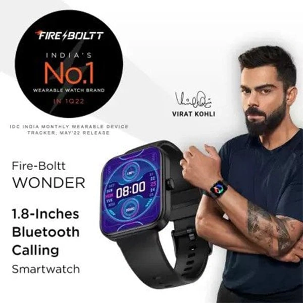 Fire-Boltt Wonder Calling Smartwatch - Black - Black