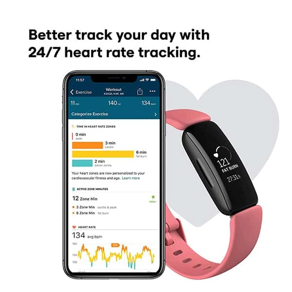Fitbit Inspire 2 Health & Fitness Tracker - Desert Rose - Desert Rose