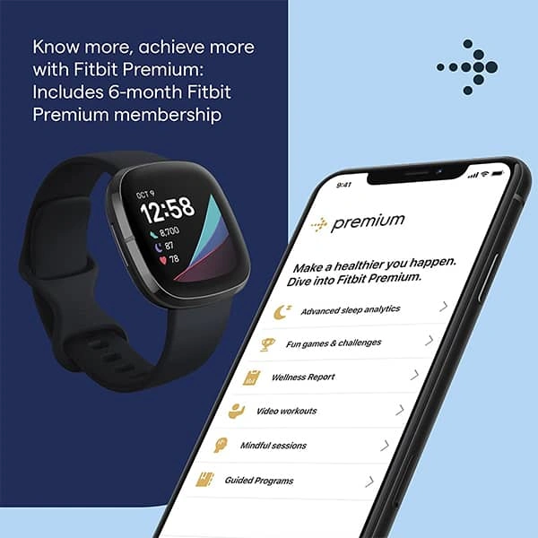 Fitbit Sense Advanced Health Smartwatch - Carbon/Graphite - Carbon/Graphite