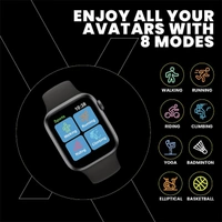 Flix FLiX (Beetel) S12 Pro 1.54" Talkon Bluetooth Calling Smart Watch - Black, White