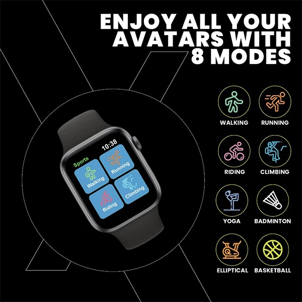 Flix FLiX (Beetel) S12 Pro 1.54" Talkon Bluetooth Calling Smart Watch - Black, White