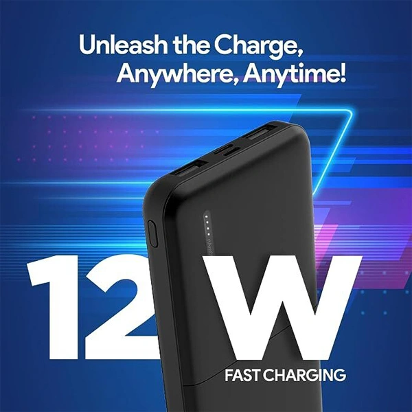 Flix FLiX(Beetel) P10 PowerXtreme 12 Watt 10000 mAh Slim Power Bank - Black