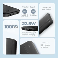 Flix FLiX(Beetel) P15 UltraCharge 22.5 Watt 10000mAh QCPD Power Bank - Black