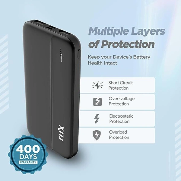 Flix FLiX(Beetel) P15 UltraCharge 22.5 Watt 10000mAh QCPD Power Bank - Black