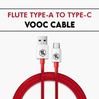 Flute Lifestyle Flute Type-A to Type-C VOOC Cable - Active Black, Bold Blue, Pearl White